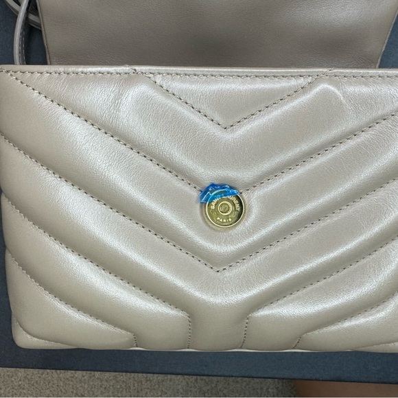 Saint Laurent Loulou Toy quilted-leather Dark Beige Rare Color! - Picture 7 of 16